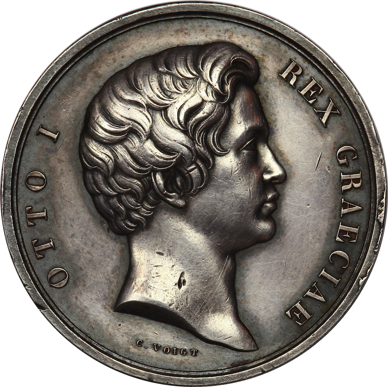 Řecký král Otto 1832 - stříbrná medaile
