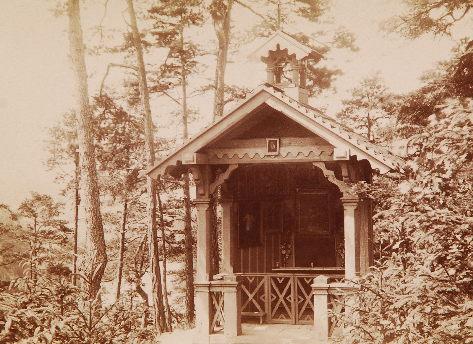 Kyselka - Lesní kaple - kolem 1880